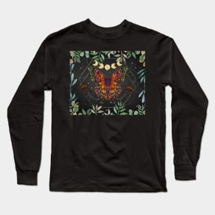 Mystic Botanical Butterfly Scene 5 Long Sleeve T-Shirt